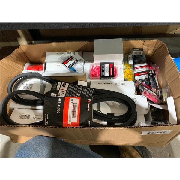 One box of misc automotive connectors and wires.