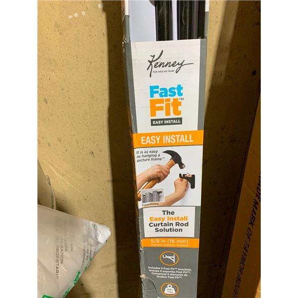 Kenney Fast Fit 5/8" Curtain Rod 66" to 120"