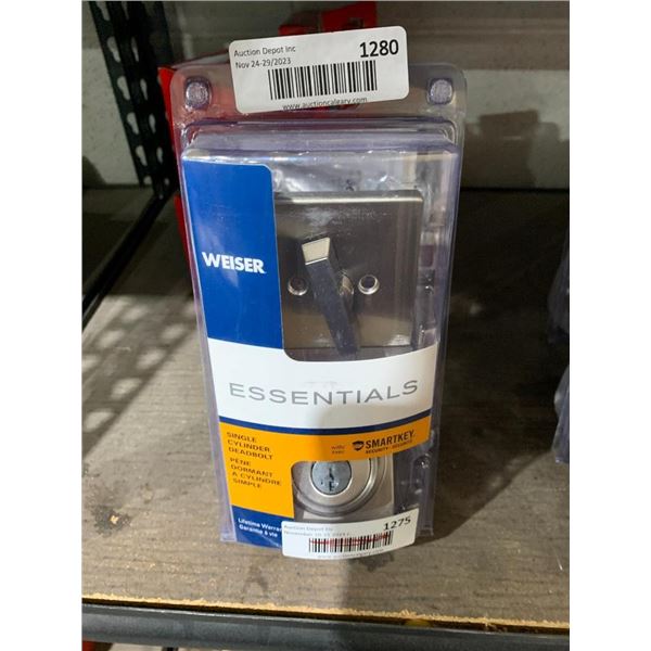 Weiser Essentials Smartkey Single Cylinder Deadbolt
