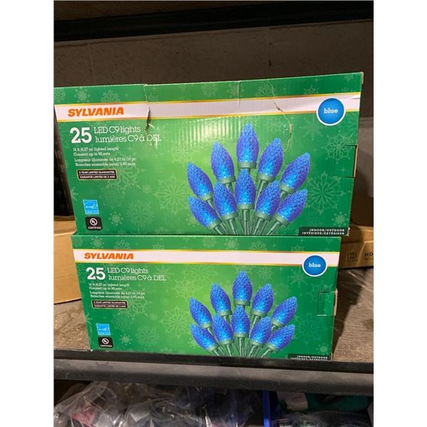Sylvania 14 Foot LED Lit Blue String Light - Lot of 2