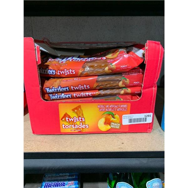 Twizzlers Twists Peach Flavor 12 x 453g