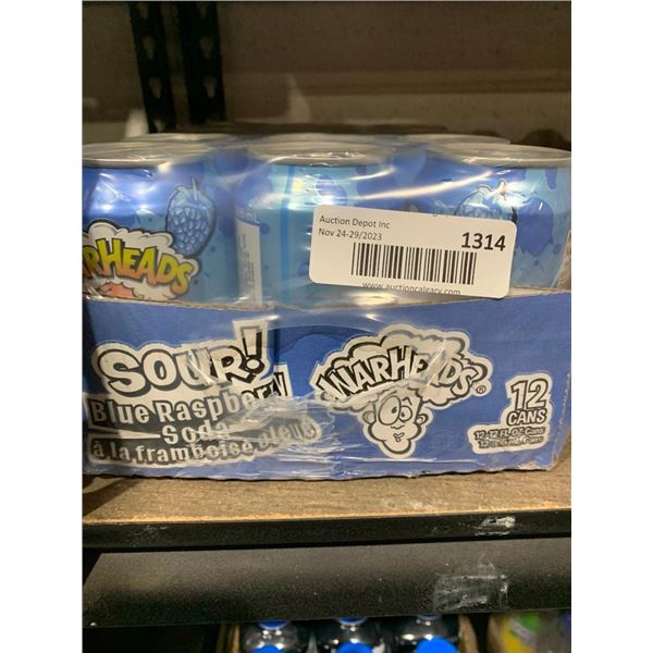 War Heads Blue Raspberry Soda 12 x 355ml