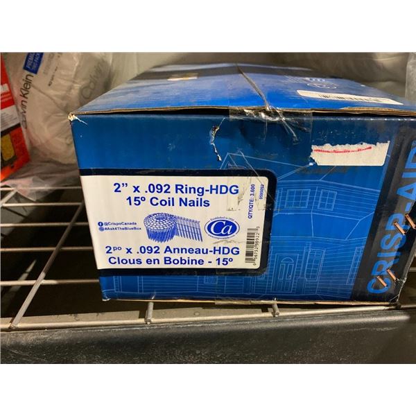 Crispo 2" x.092 Ring-HDG 15° Coil Nails 3600ct
