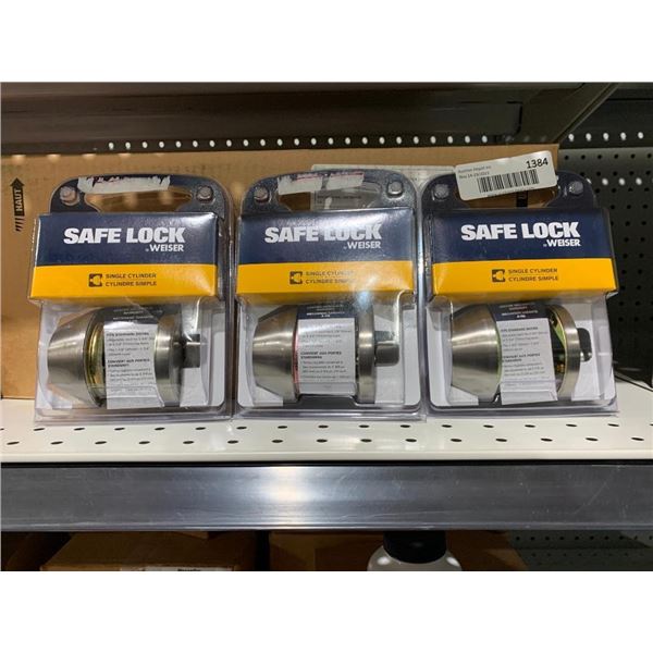 Weiser Safe Lock Single Cylinder Deadbolt