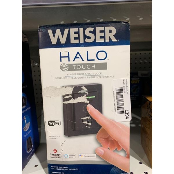 Weiser Halo touch fingerprint smart lock.