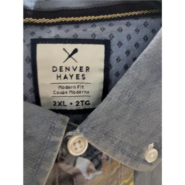 Denver Hayes Modern Fit 2XL Button Down Long Sleeve Shirt