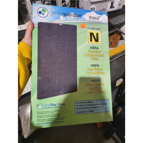 germguardian HEPa Filter replacement - Size N