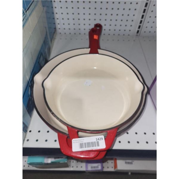 Tramontina Enameled Cast Iron Skillets, 2-piece