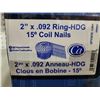 Image 1 : Crispo Canada 2"x .092" Ring HDG 15° Coil Nails  - 3600 count
