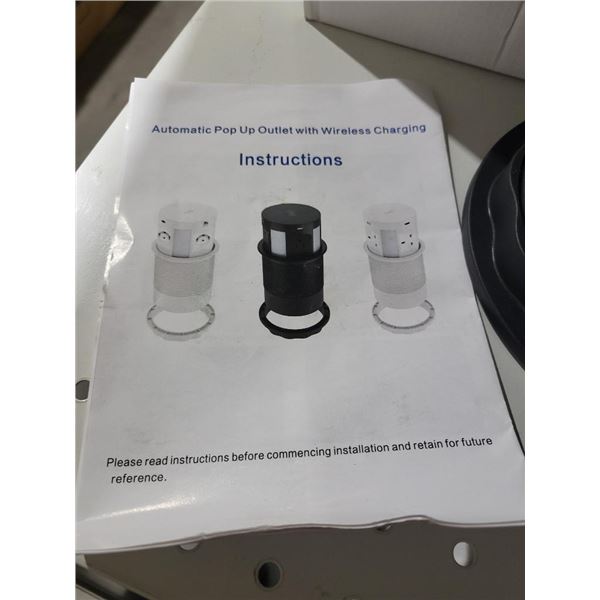 Automatic Pop up Outlet with Wireless Charging Pad