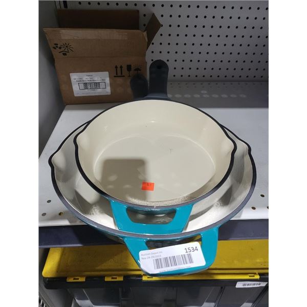 Tramontina Enameled Cast Iron Skillets, 2-piece