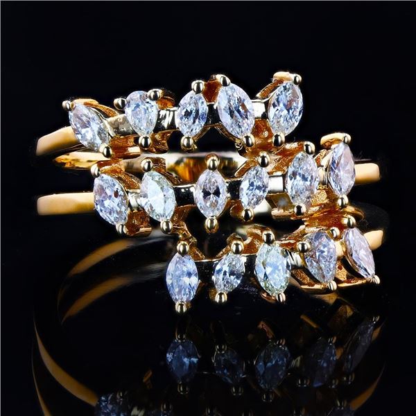 0.71 ctw Diamond 18K Yellow Gold Ring