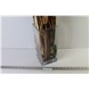 Image 2 : Heavy Glass Vase w/Dried Arrangement (12 7/8" x 5 1/8")