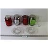 Image 1 : (3) Jar Lights (need batteries) - Vase - Candle Jar - (2) Cut Glass Dishes