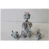 Image 4 : Vintage Blue Spaghetti Glass Poodles Set (no damages)