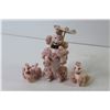 Image 7 : Vintage Pink Spaghetti Glass Poodles Set (no damages)
