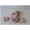 Image 8 : Vintage Pink Spaghetti Glass Poodles Set (no damages)