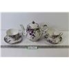 Image 1 : Lefton - Ceramic Musical Tea Pot w/Musical Matching Cups & Saucers