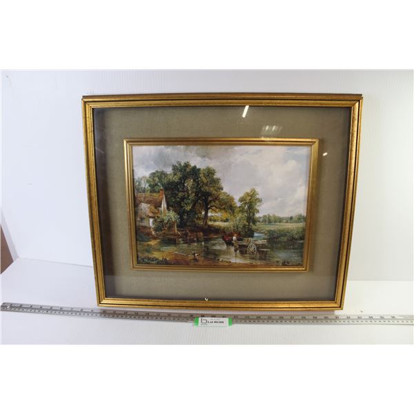 Framed Print of Country Setting in Framed Shadow Box (22 3/4  x 18 3/4 )