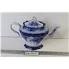 Image 1 : Vintage Touraine Flow Blue Teapot