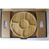 Image 2 : Premium Bamboo Cheeseboard Charcuterie Platter, Serving Tray, Utensils