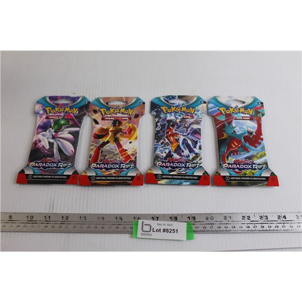 (4) Packs Pokemon Scarlet & Violet Paradox Rift Cards - (10) Cards per Pack, Sealed