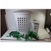 Image 1 : Sterilite Clothes Hamper - Sterilite Waste Basket - Green Christmas Lights