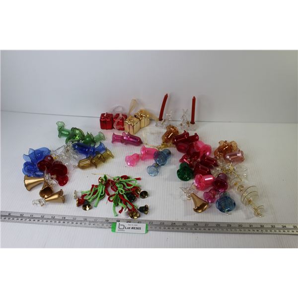 Christmas Decor Items - Metal Bells - Glass Bels - Deer Candle Holders - Decorations