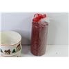 Image 3 : Christmas Items - Bowls - Napkin Holders Candle Holders - Candle