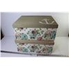 Image 1 : (2) Flowered Storage Boxes