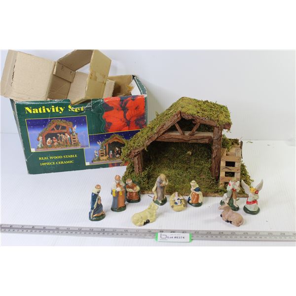 (10) Piece Nativity Set (in box)