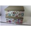 Image 1 : (2) Flowered Storage Boxes