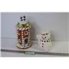 Image 1 : Ceramic Snowman Bank - Building Tealight Candle Holder