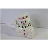 Image 2 : Ceramic Snowman Bank - Building Tealight Candle Holder