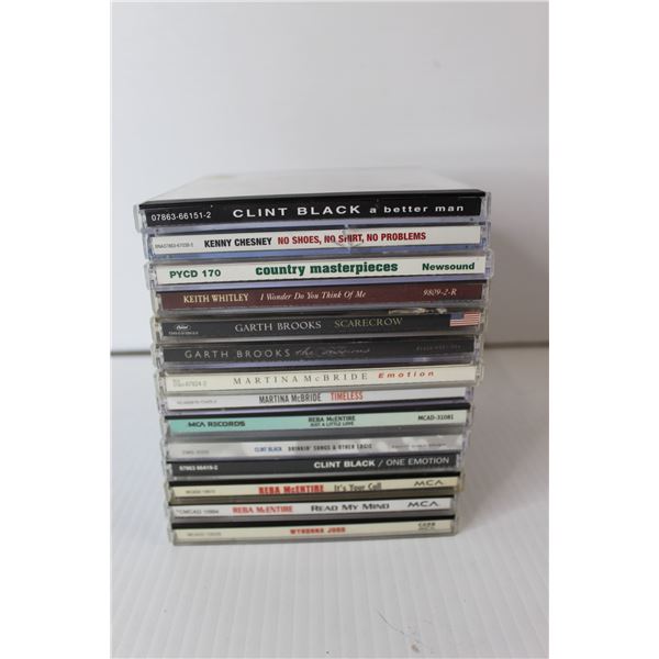 (15) CD's - Garth Brooks, Clint Black, etc.