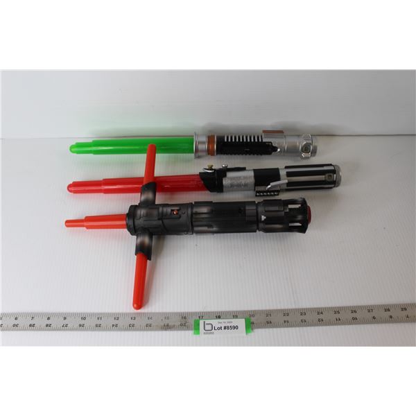 (3) Toy Light Sabres