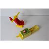 Image 6 : Angry Birds Pig, Toy Locomotive, Toy Helicopter, Fisher Price Batman Garage, etc.