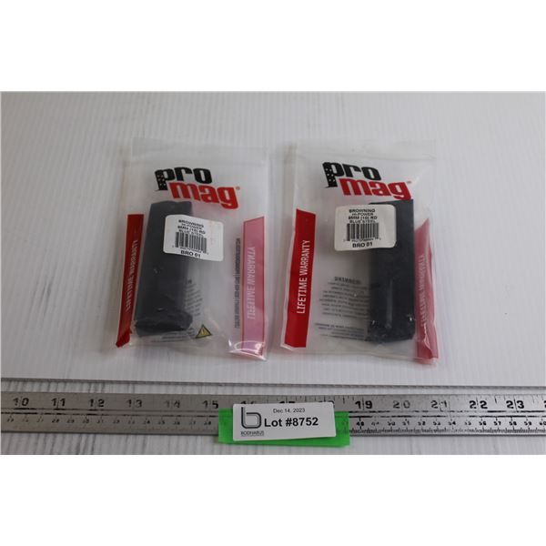 (2) Pro Mags - 9mm Clips