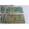 Image 5 : (3) Saskatchewan License Plates (1991, 1992), Pair of Saskatchewan 1993 License Plates
