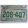 Image 3 : Pair of Saskatchewan 1968 License Plates