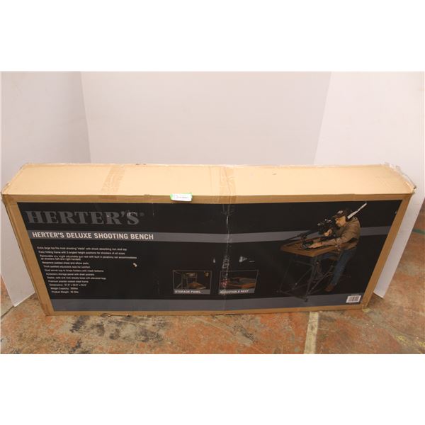 * Herter's Deluxe Shooting Bench - Brand New, Sealed, In Box