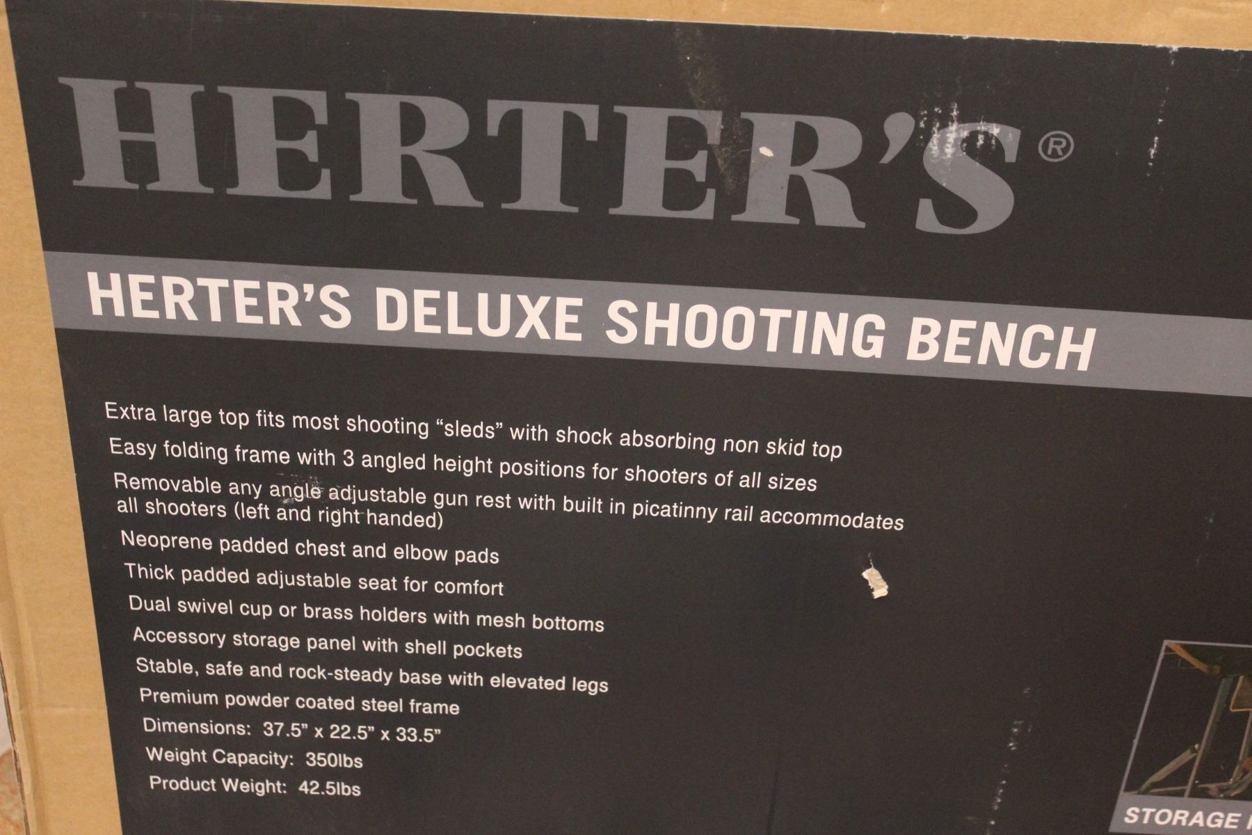 * Herter's Deluxe Shooting Bench Brand New, Sealed, In Box Bodnarus
