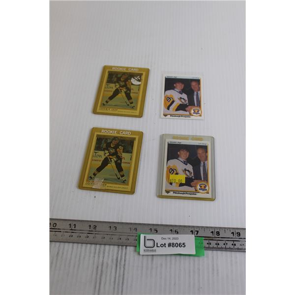 (4) Jaromir Jagr Rookie Hockey Cards