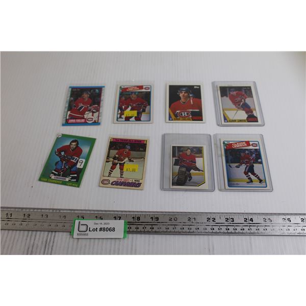 (8) 1970s and 80s Assorted Montreal Canadiens Hockey Cards