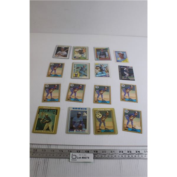 (16) Assorted 1980s Blue Jays Baseball Cards