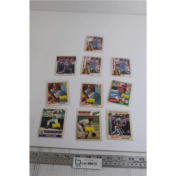 (10) Assorted Pete Rose Baseball Cards