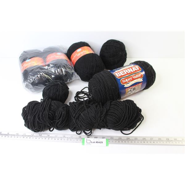 (7) Balls of Wool - Black