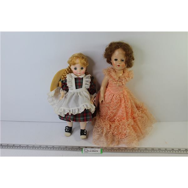 (2) Vintage Porcelain Dolls