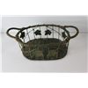 Image 2 : Basket With Five Glass Fruits - Banana Is Damaged