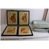 Image 1 : (4) Framed Chinese Art Pieces - 12" x 15 1/2"